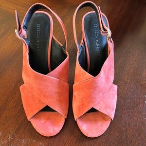 Rebecca Minkoff Orange and Pink Heels with Suede-Like Material